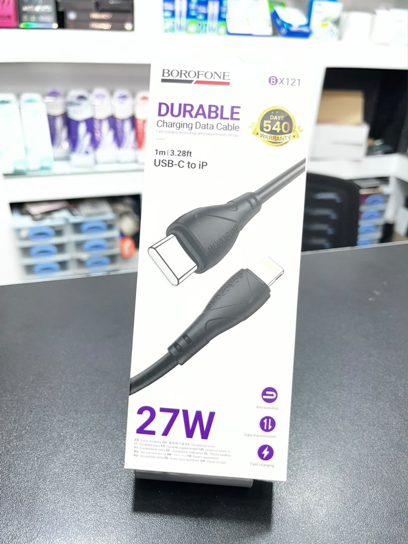 كابل آيفون Borofone BX121 شحن سريع 27W